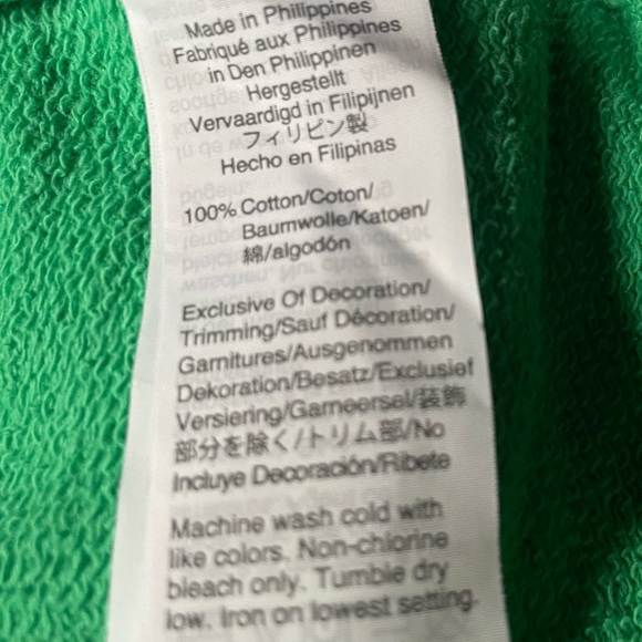 J Crew Factory Kelly Green Vacation! Graphic Crewneck Long Sleeve Sweatshirt - Picture 4 of 7